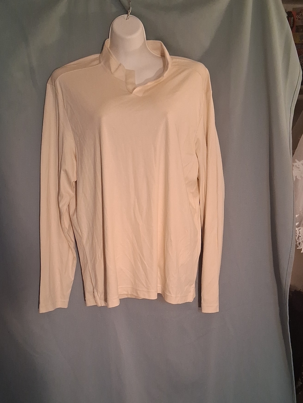 Cream Long-Sleeve Women’s Top